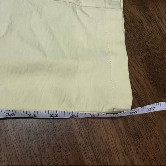 NWT ZARA BUTTER YELLOW BELTED BARREL PANTS L ASYMMETRICAL TIE STREETWEAR - Picture 6 of 14